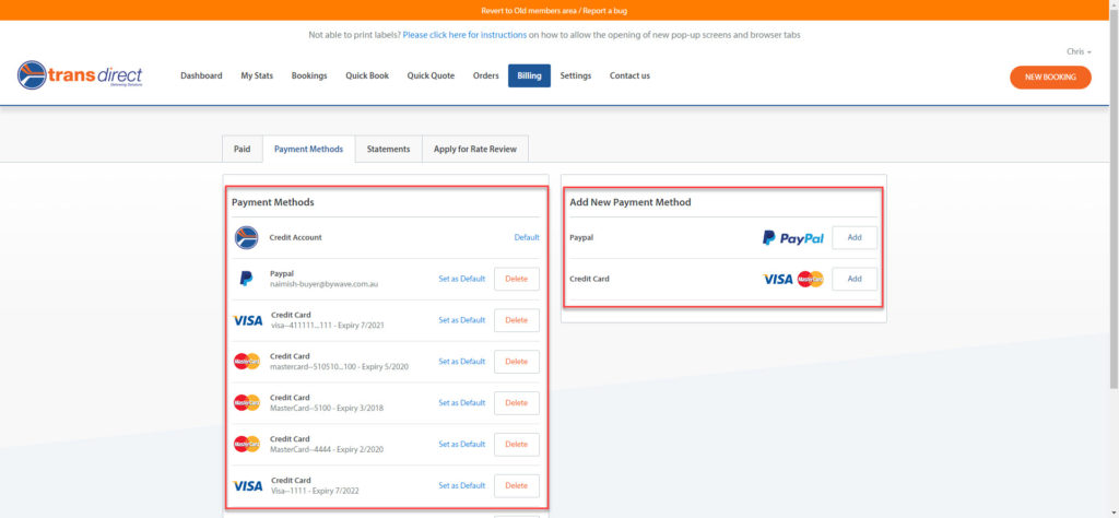 how to save credit card details step three