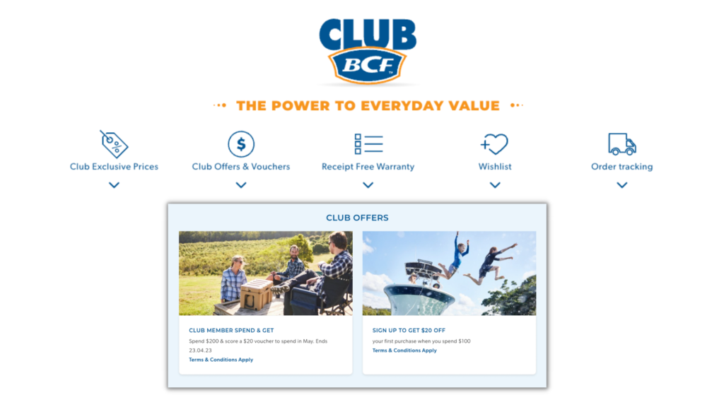 BCF Club loyalty program